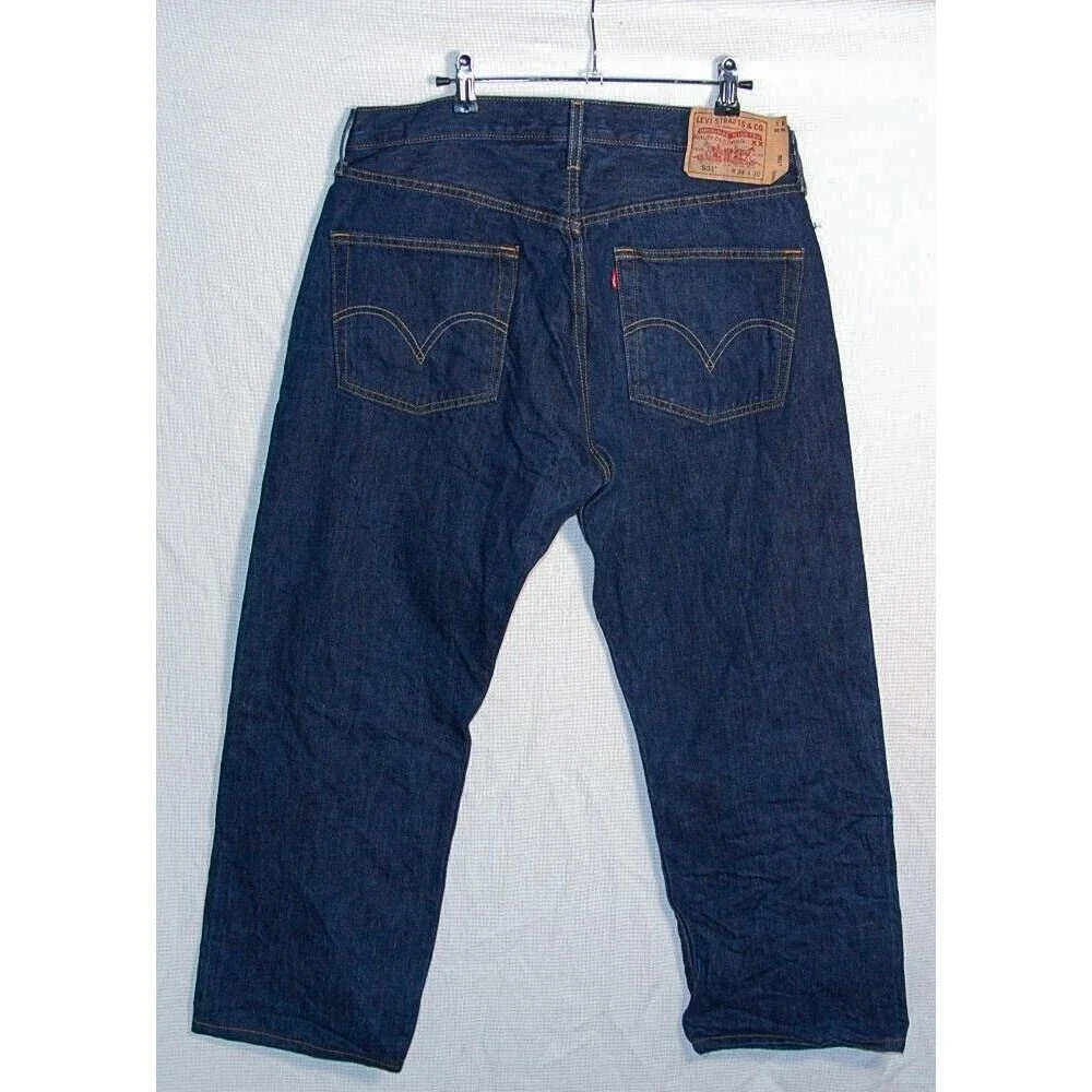 Levi’s 501 Men’s 34x27 Dark Wash Button Fly Vintage EUC